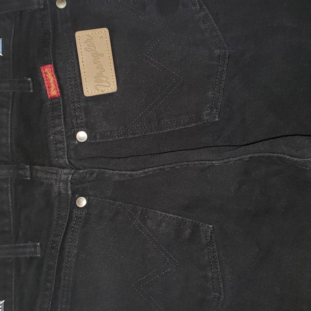 Vintage 1980's Wrangler Black High Waisted Denim Jeans - Picture 5 of 6